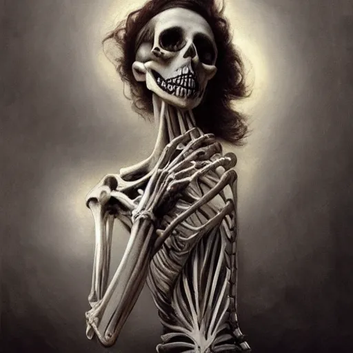 Prompt: a skeleton women as a opera singer, singing at a opera house, beautiful skeletal woman singing a melancholy song, melancholy vibe, historical, intricate, highly detailed, dynamic lighting, digital art, digital painting, artstation, wlop, sharp focus, illustration, art by artgerm and greg rutkowski and alphonse mucha