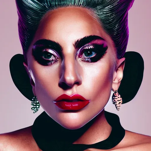 Image similar to A portrait of lady Gaga, 8k