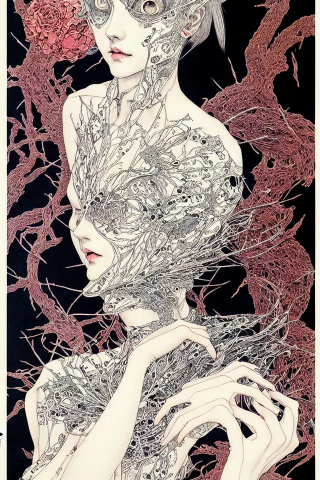 Prompt: Portrait painted in Superflat style drawn by Vania Zouravliov and Takato Yamamoto, inspired by Fables, intricate acrylic gouache painting, high detail, sharp high detail, manga and anime 1980