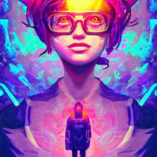 Image similar to skill magic geek inside matrix deepdream radiating a glowing aura stuff loot legends stylized digital illustration video game icon artstation lois van baarle, ilya kuvshinov, rossdraws,