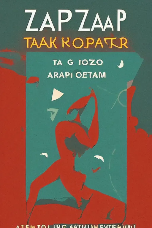 Image similar to poster for an exhibition called zapzarap : the art of taking away
