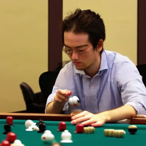 Image similar to benjamin nethnyahu at a japanese go tournament