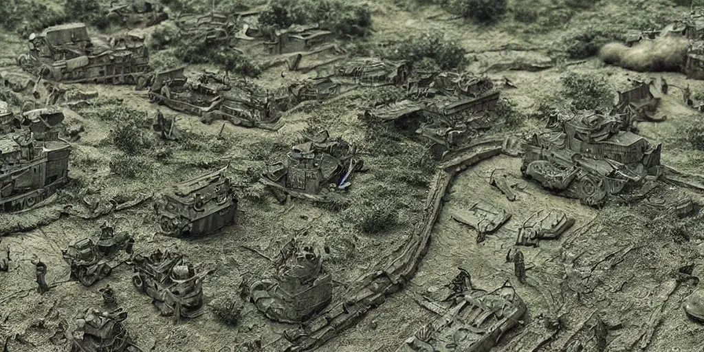 Prompt: zoomed in photo taken of an epic intricate extremely detailed, ww 2, landing at normandy, battlefield diorama, with highly detailed, exquisitely weathered 3 d printed models. macro shot, photorealistic, sharp focus, f 0. 4, golden ratio, soft light,, 3 9 0 0 k