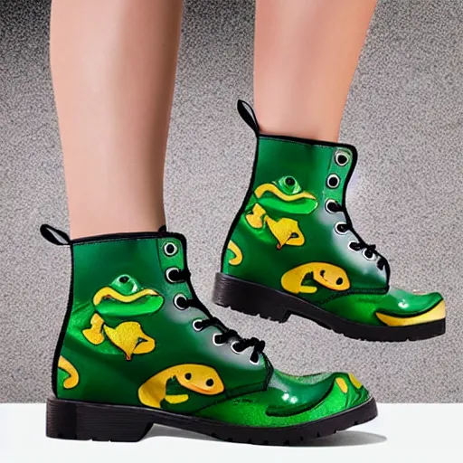 Prompt: frog themed boots