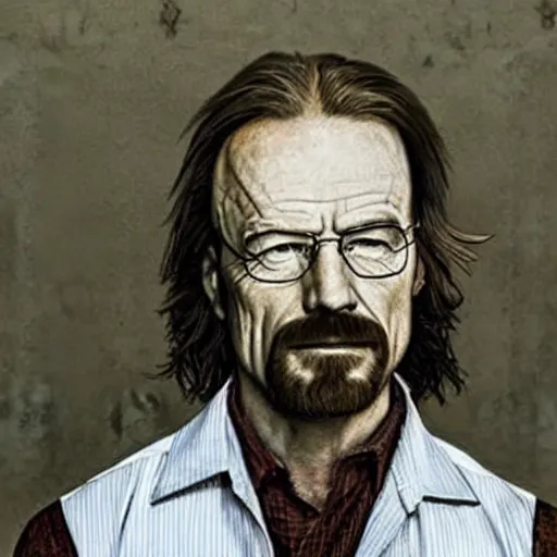 Image similar to Walter White as a hippie