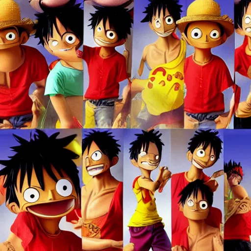 Image similar to luffy by pixar