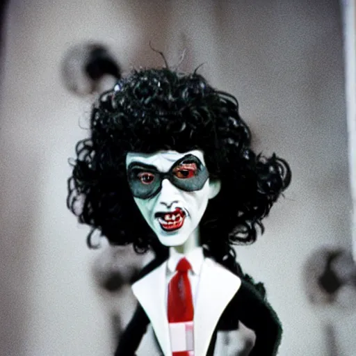 Prompt: frank - n - furter claymation