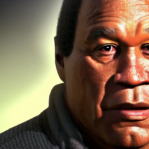 Prompt: oj simpson in dark souls, highly detailed, extremely high quality, hd, 4 k, 8 k, canon 3 0 0 mm, professional photographer, 4 0 mp, lifelike, top - rated, award winning, realistic, detailed lighting, detailed shadows, sharp, no blur, edited, corrected, trending