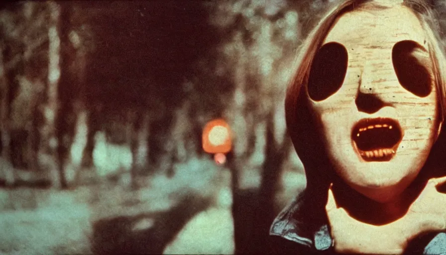 Prompt: 7 0 s film still from a horror movie about confused strangers with no eyes, kodachrome, cinecolor, cinestill, film grain, film texture, retro, cinematic, high resolution, photorealism,