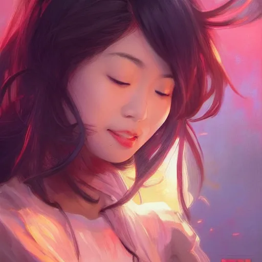 Prompt: setting next to your cute asian girlfriend at the movies,!! cute!!, happy, first - person pov, highly detailed, digital painting, artstation, concept art, sharp focus, illustration, cinematic lighting, art by artgerm and greg rutkowski and alphonse mucha