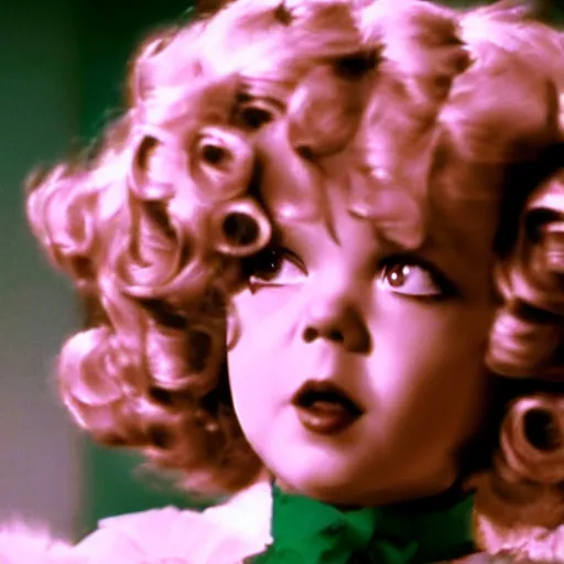 Image similar to cinematic shot of shirley temple as tatsumaki, live action, 4 k