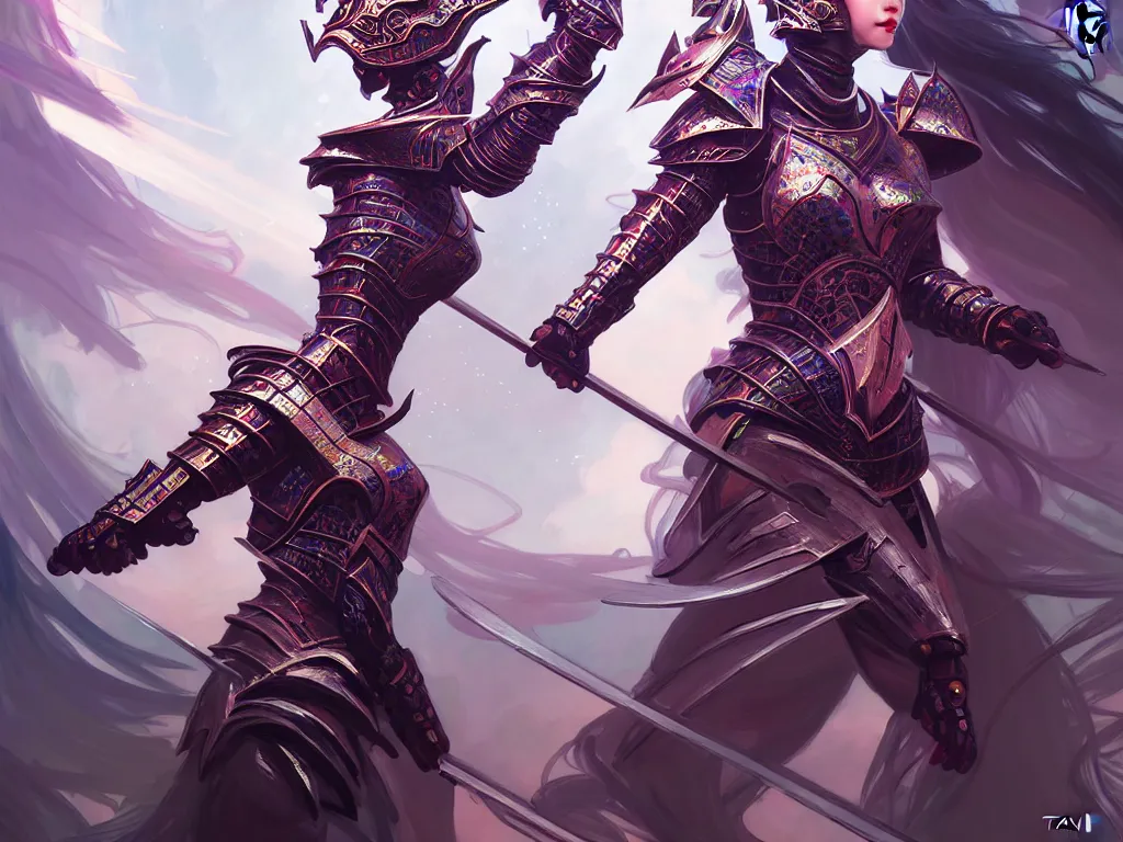 Image similar to portrait hero action pose of futuristic female knights of zodiac, abstract chinese dragon concept art, d & d, at future neon tokyo light temple, ssci - fi and fantasy, intricate and very beautiful and elegant, highly detailed, digital painting, artstation, sharp focus, illustration, art by tan zi and ayanamikodon and alphonse mucha and wlop