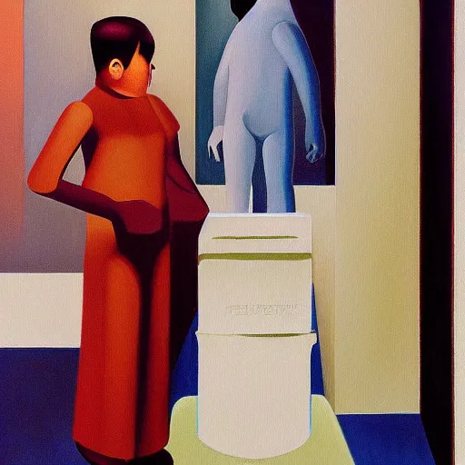 Prompt: painting in the style of george tooker