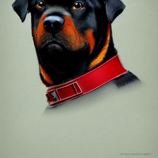 Image similar to Rottweiler Firefighter, digital art, artstation, award winning masterpiece, very detailed, furry art