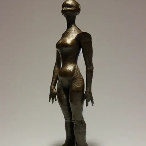 Image similar to sculpture of a female android by Antoni Gaudi