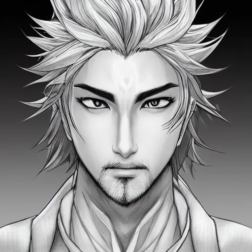 Prompt: an immortal xianxia cultivator with long blye hair as an absurdly handsome, elegant, young anime man, ultrafine hyperrealistic detailed face illustration by kim jung gi, irakli nadar, intricate linework, sharp focus, bright colors, matte, gujian, final fantasy, unreal engine highly rendered, global illumination, radiant light, intricate environment