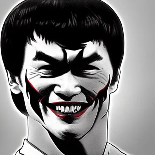 Image similar to Bruce Lee as The Joker