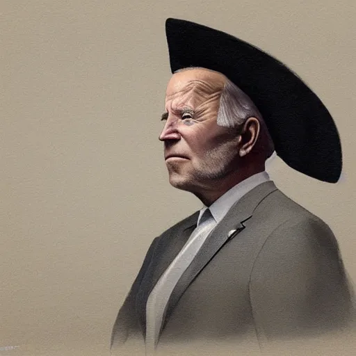 Image similar to joe biden dressed as hasidic rebbe, jewish devotional presidential portrait by greg rutkowski