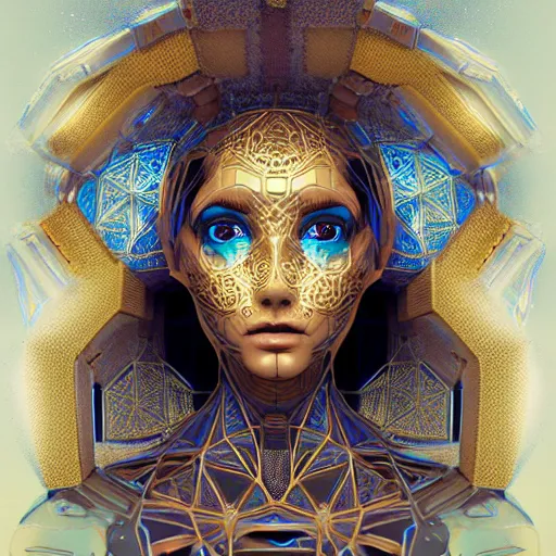 Image similar to beautiful symmetrical face portrait android woman time machine axonometric mechanical fantasy intricate elegant highly detailed in volumetric void of latent space lush flowers intricate jewellery, realm of the gods golden turquoise steampunk, axonometric high contrast cinematic light, mystical shadows, digital painting, sharp focus, octane render, photographic, concept art, artist leonardo davinci, unreal engine 8 k