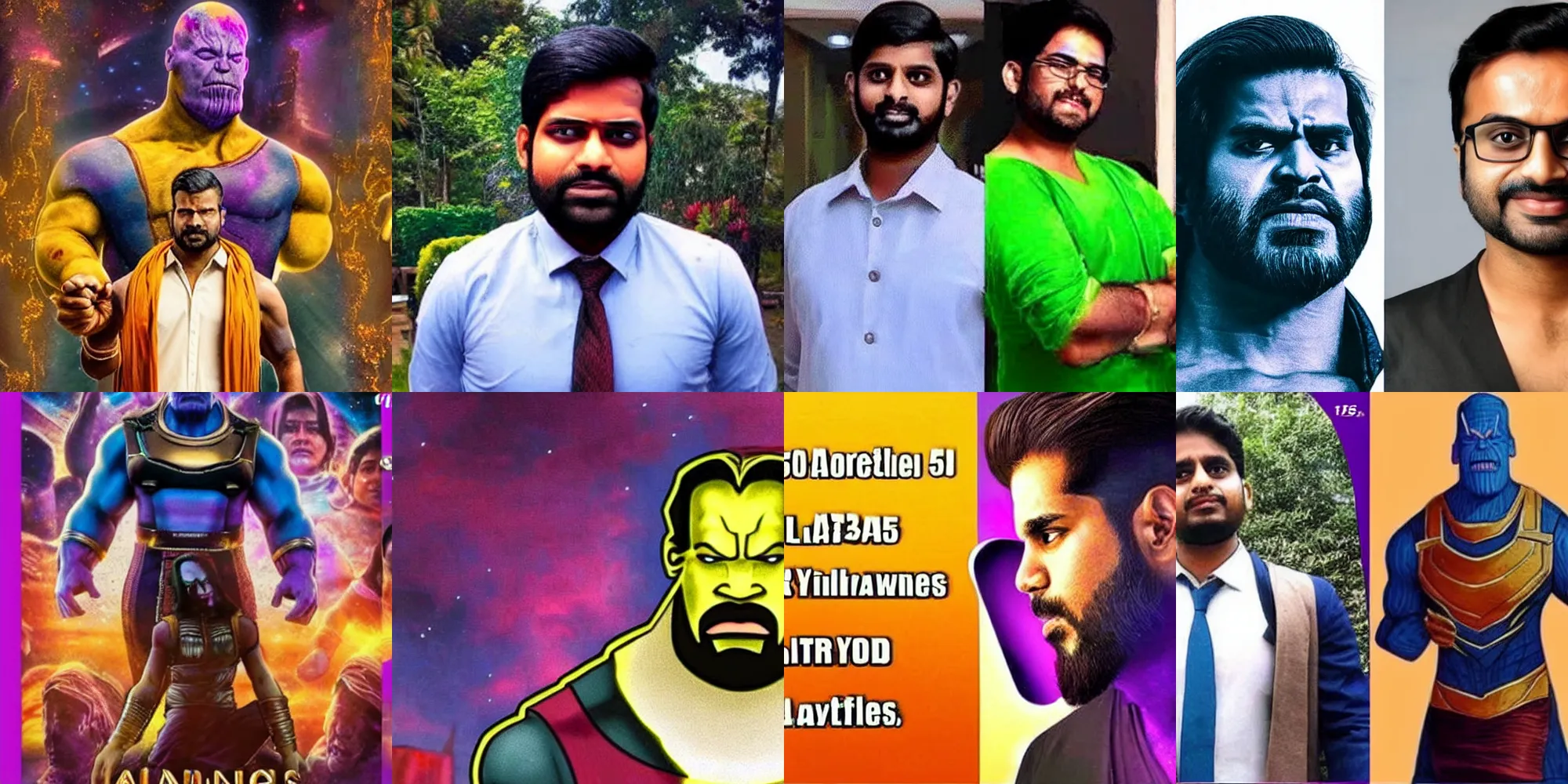 Prompt: A 30 year old Indian lawyer becomes Thanos