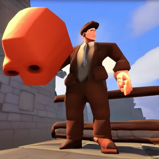 Image similar to Jerma is Heavy from team fortress 2