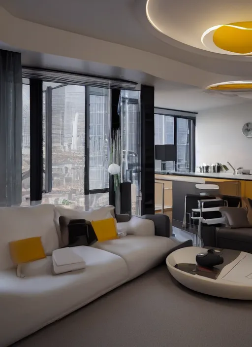 Image similar to futuristic apartment in the style of Claesz Pieter