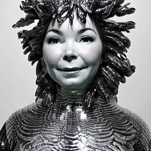 a highly detailed ice sculpture of bjork medulla | Stable