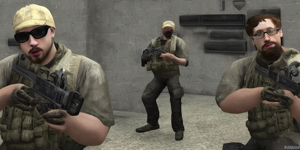 Image similar to sam hyde in counter strike : global offensive, high detail, high quality, intricate detailing