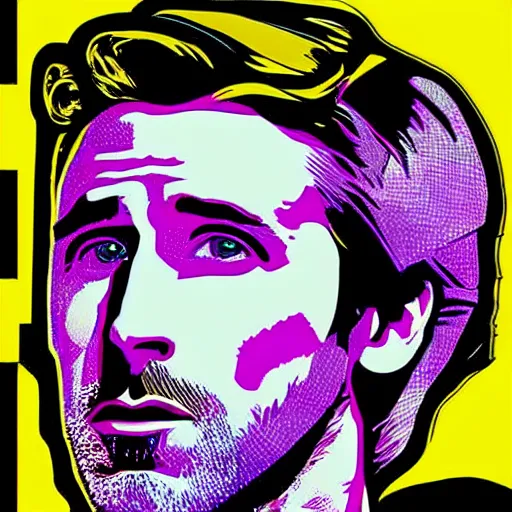 Image similar to pop art by ryan gosling