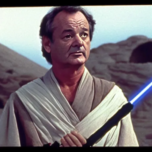 Image similar to bill murray plays a jedi in star wars