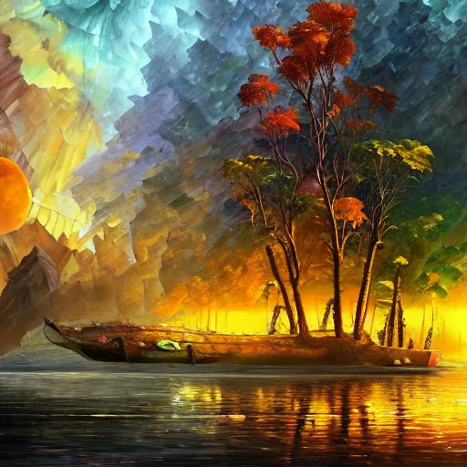 Image similar to cryengine render by android jones, james christensen, rob gonsalves, leonid afremov and tim white