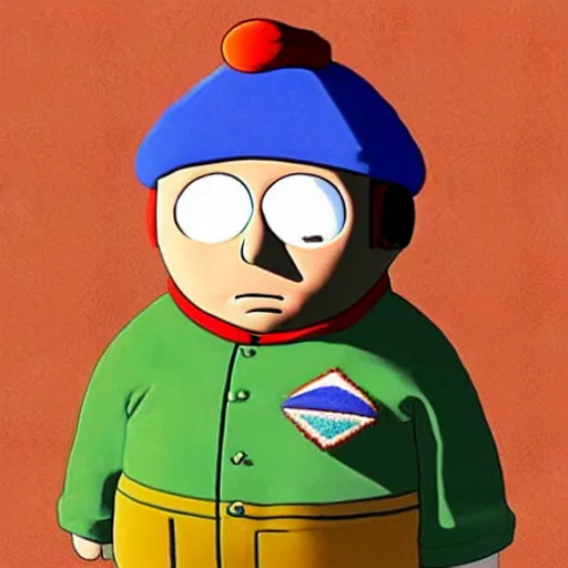 Image similar to Photo of Eric Cartman as a real human boy, hyperrealistic, 4k, full body