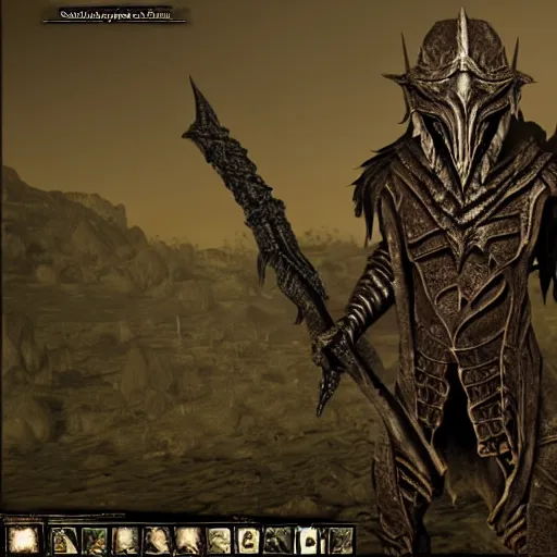 Prompt: miraak from skyrim as a playable character in wasteland 2