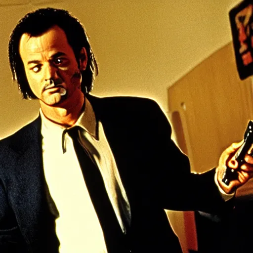 Prompt: bill murray in pulp fiction