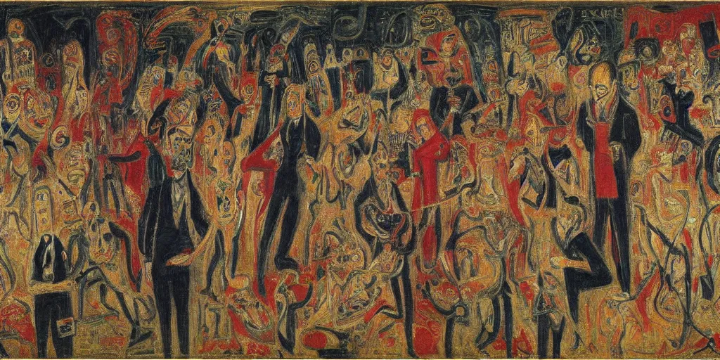 Image similar to the vile vivisectors. james ensor. ( 1 9 2 5 ) oil on canvas