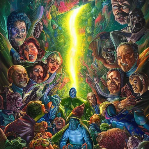 Prompt: Waiting for the end of the universe by Joe Jusko, rendered in hyperdetailed Ultra HD, trending on ArtStation, luminous