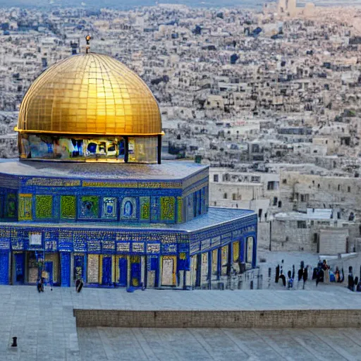Image similar to Dome of the Rock Cinematic, ultra-detailed, ultra-realistic, realism, ambient light