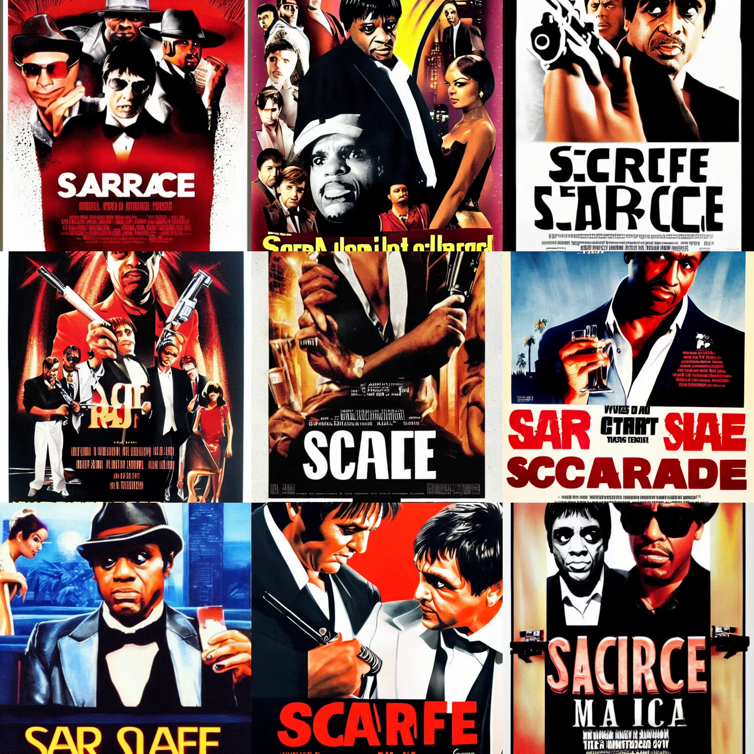 Prompt: scarface movie poster