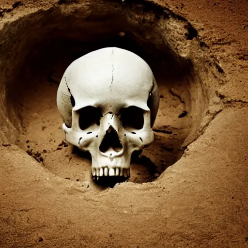 Image similar to human skull with big hole on top