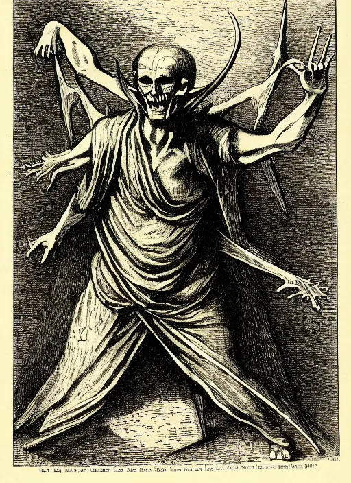 Prompt: illustration of shane madej as a demon from the dictionarre infernal, etching by louis le breton, 1 8 6 9, 1 2 0 0 dpi scan, ultrasharp detail, clean scan