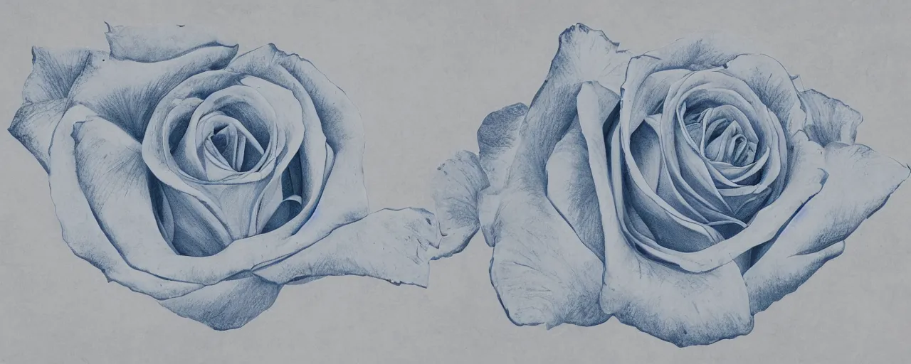 Image similar to blueprint of a rose