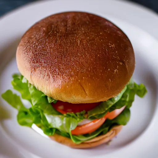 Image similar to hiqh quality photo of a cheeseburger without tomatoes on a white plate