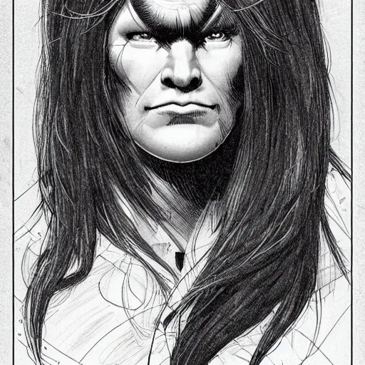 Image similar to a beautiful portrait of a female sasquatch in Travis Charest style