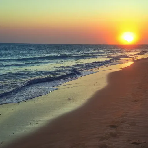 Image similar to sunset in tel aviv's beach