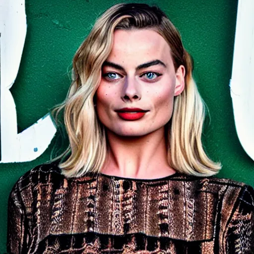 Prompt: margot robbie, 4 bit color