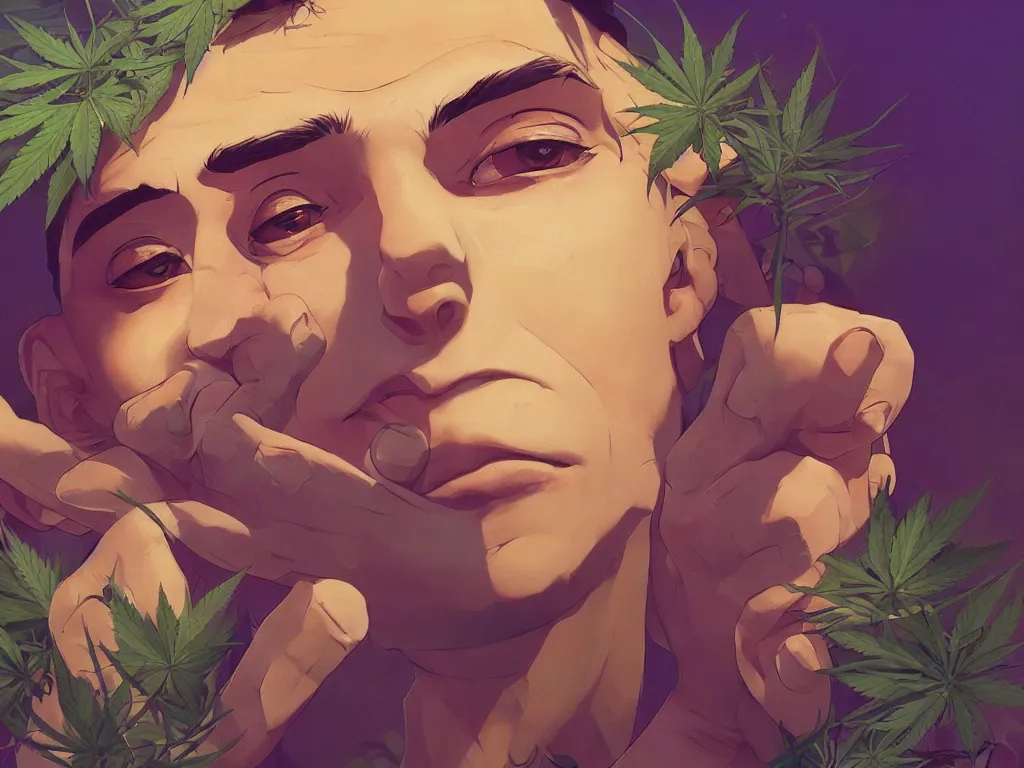 Prompt: cannabis! hemp! marijuana! kid face, behance hd by jesper ejsing, by rhads, makoto shinkai and lois van baarle, ilya kuvshinov, rossdraws global illumination, golden ratio, symmetrical beauty face