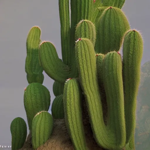 Prompt: photorealistic shot of cactus Groot, octane render, unreal engine 4k, volumetric light, fog, detailed,