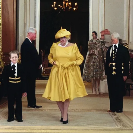 Image similar to prince charles wearing a dress