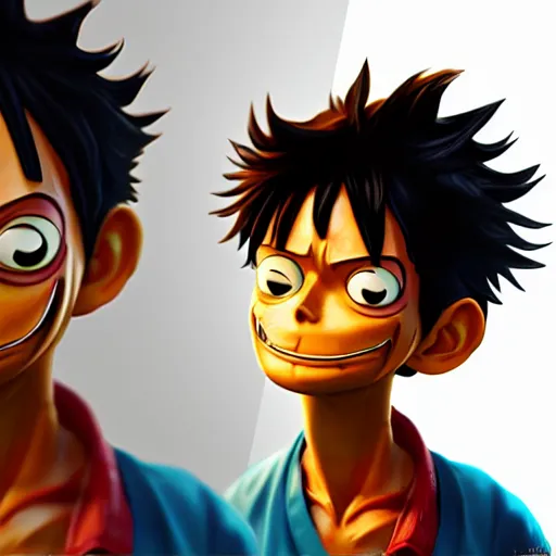 Image similar to luffy, highly detailed, pixar style, artstation, soft light, sharp focus, illustration, concept art