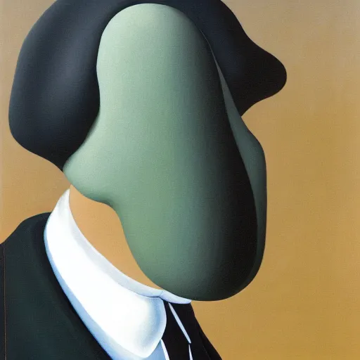 Image similar to painting of Renee Magritte by Renee Magritte, highly detailed, 8k, cinematic,